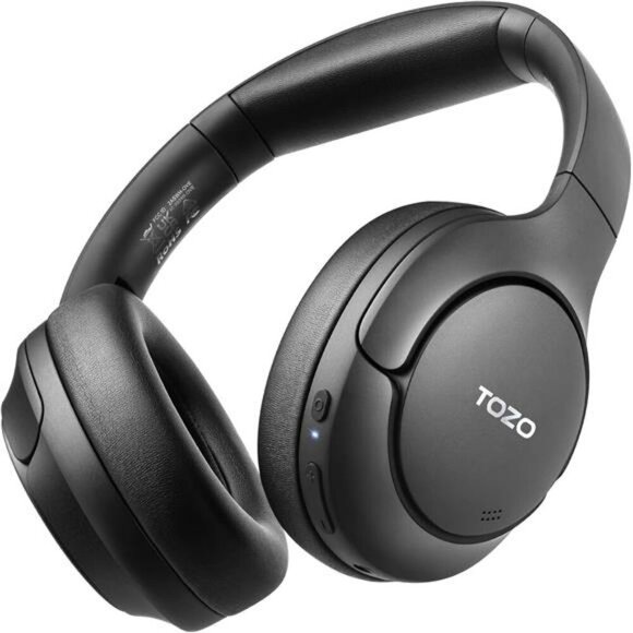 TOZO HT2 Noise Cancelling Headphones Wireless Bluetooth Over Ear Hi Res Audio - Picture 1 of 7